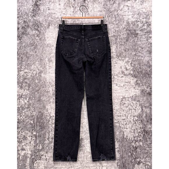 Abercrombie & Fitch Jeans 27 / 4 Womens 90s Straight Charcoal Black Wash Denim - Picture 2 of 7